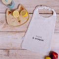 Bavoir-serviette élastiqué Tim - beige chiné - Mini à croquer