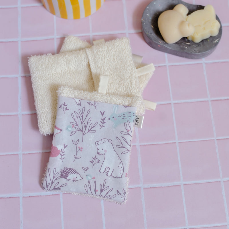 Gant d'apprentissage Lou - motif Rose