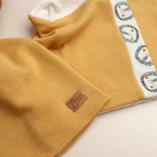Snood Gaufré Jaune Lions - 100% coton
